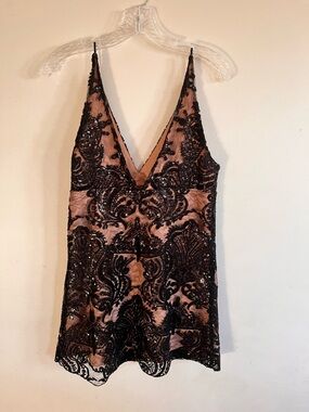 Free People Night Shimmer Mini Dress